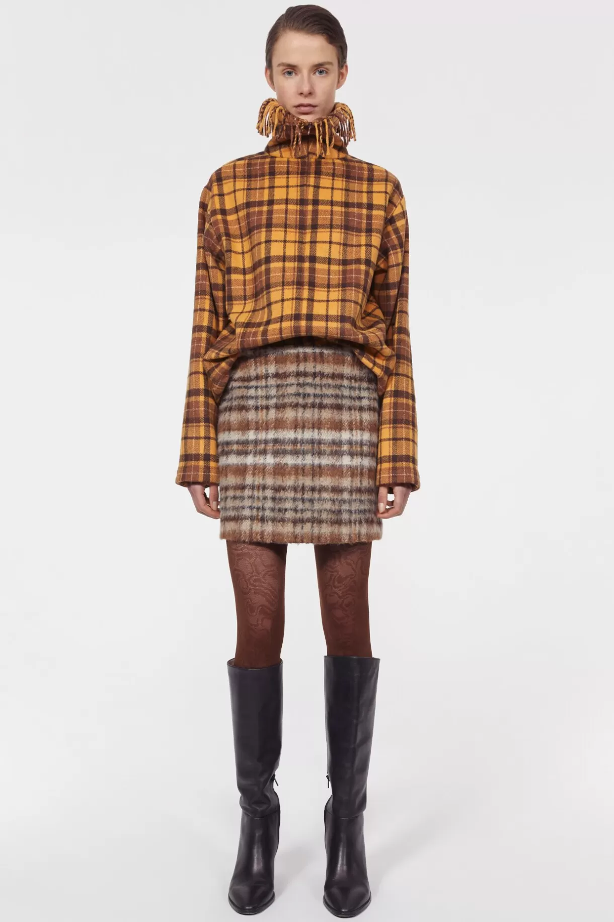 Women Rodebjer Seine Brushed Check Skirt